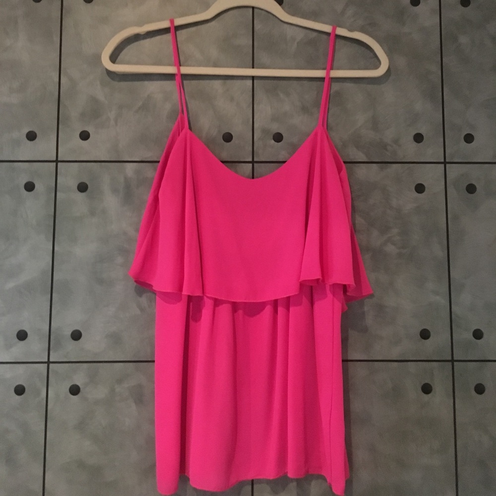 Tiered Hot Pink Tank